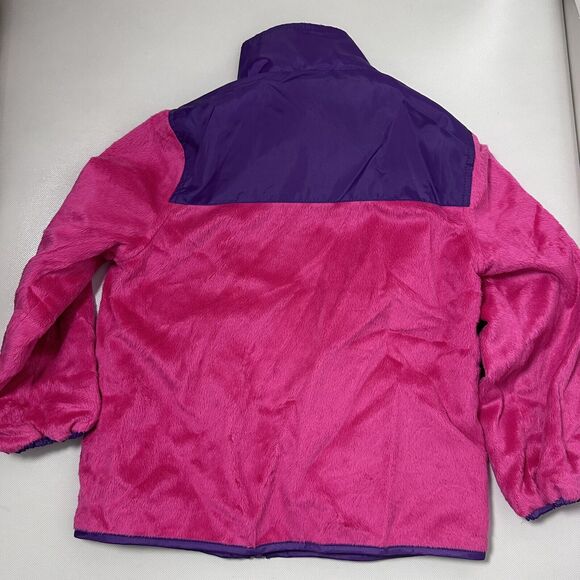 OshKosh B'gosh Girls Jacket Reversible Windbreaker Fuzzy Pink Purple Cute 5 - Picture 2 of 8